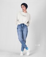 شلوار جین مام فیت زنانه 1193