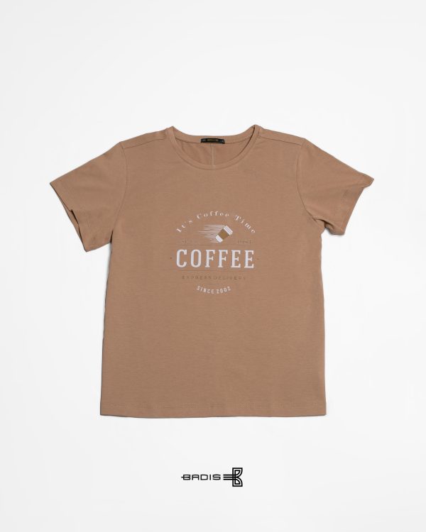 تیشرت چاپی زنانه طرح coffee