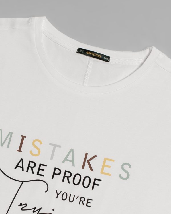 تیشرت چاپی زنانه طرح Mistake 3