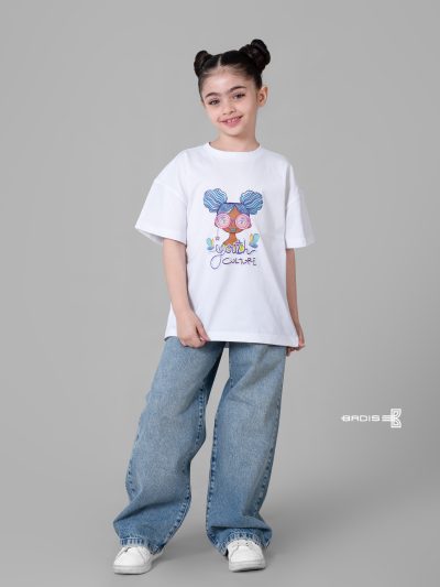 تیشرت پنبه چاپی دخترانه