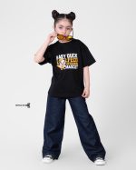 تیشرت پنبه چاپی دخترانه baby duck سیاه