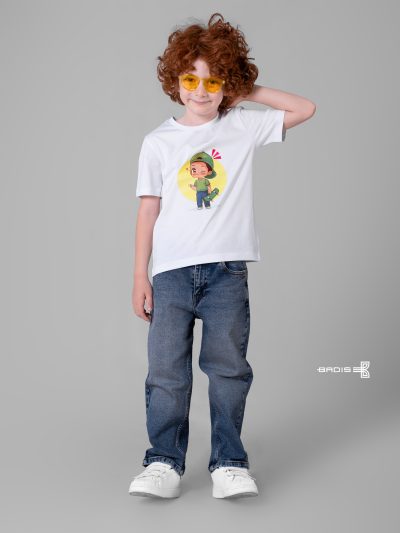 تیشرت پنبه چاپی پسرانه طرح boy
